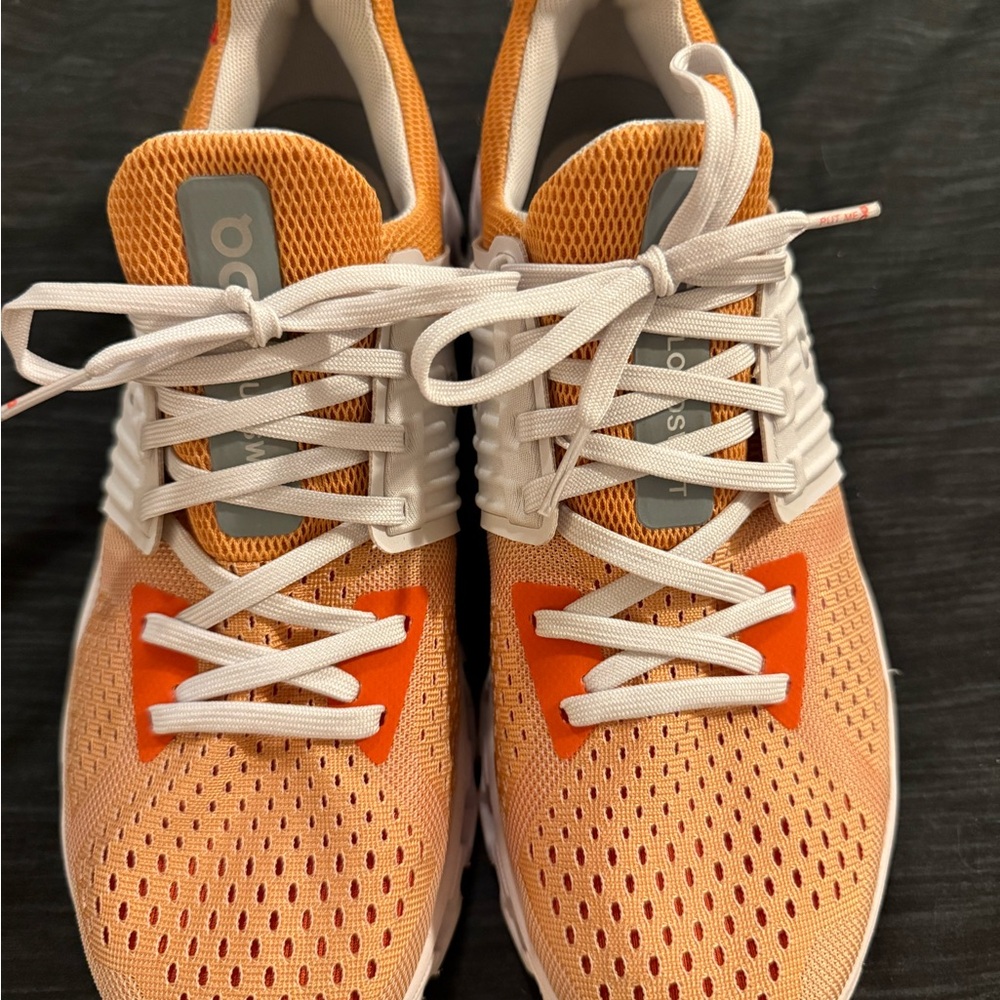 On Running Cloudswift Women’s Orange and White Athletic Shoes